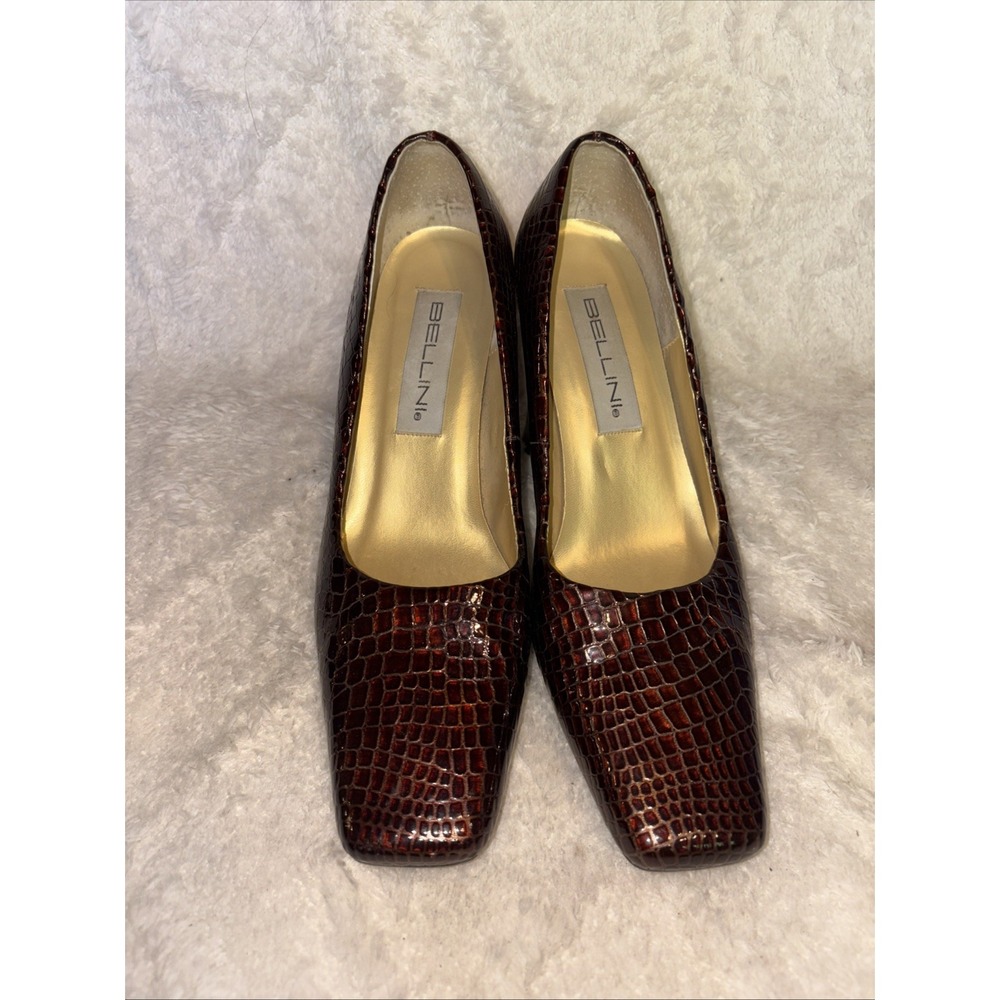 Bellini "MARTHA"  Faux Croc Diva Pumps High Heels - sz‎ 8 1/2 M